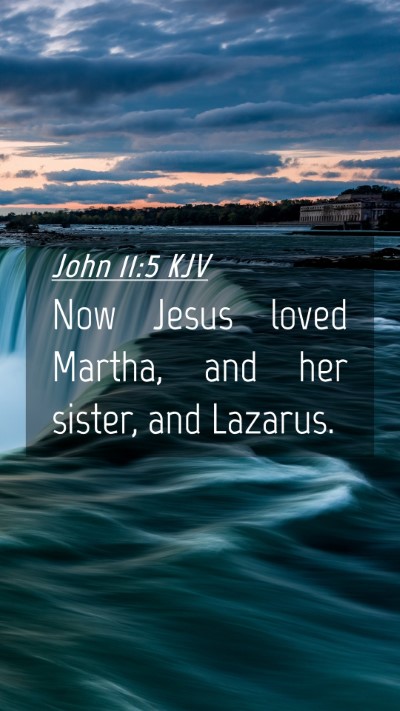 Picture 04 - John 11:5 KJV Mobile Phone Wallpaper - Now Jesus loved Martha, and her sister, and - Mobile Bible Verse Wallpaper