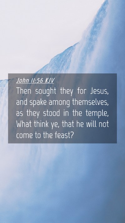Picture 04 - John 11:56 KJV Mobile Phone Wallpaper - Then sought they for Jesus, and spake among - Mobile Bible Verse Wallpaper