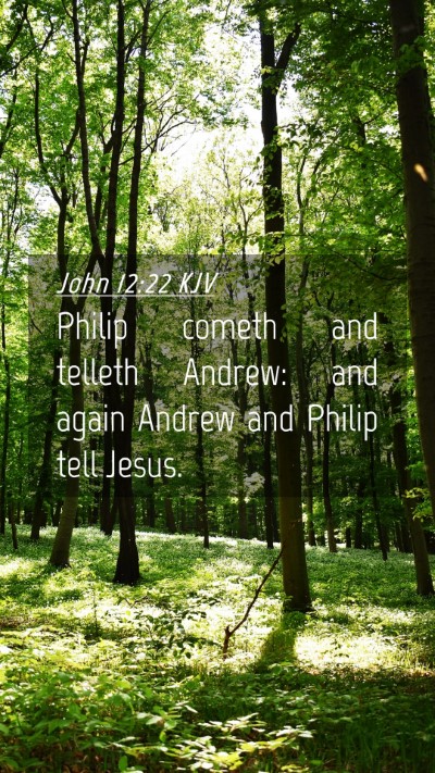 Picture 04 - John 12:22 KJV Mobile Phone Wallpaper - Philip cometh and telleth Andrew: and again - Mobile Bible Verse Wallpaper