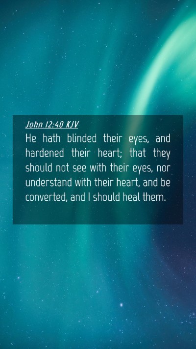 Picture 04 - John 12:40 KJV Mobile Phone Wallpaper - He hath blinded their eyes, and hardened their - Mobile Bible Verse Wallpaper