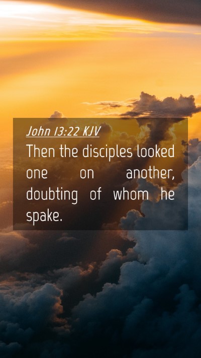 Picture 04 - John 13:22 KJV Mobile Phone Wallpaper - Then the disciples looked one on another, - Mobile Bible Verse Wallpaper