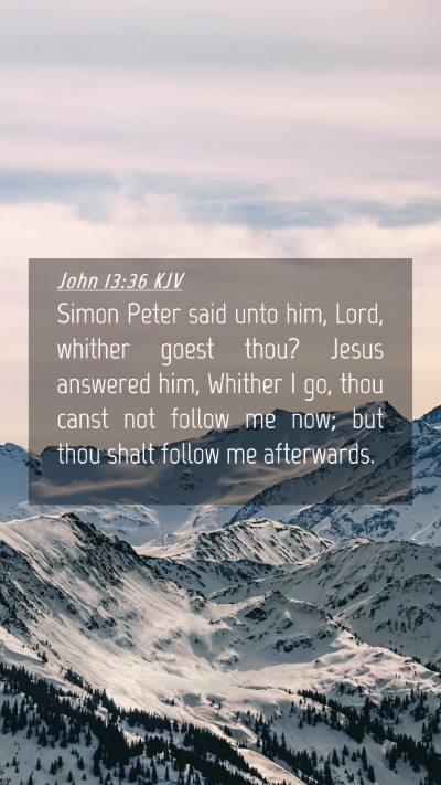 Picture 04 - John 13:36 KJV Mobile Phone Wallpaper - Simon Peter said unto him, Lord, whither goest - Mobile Bible Verse Wallpaper