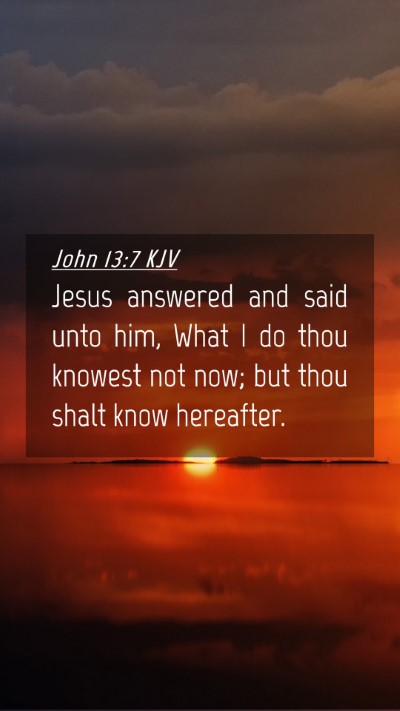 Picture 04 - John 13:7 KJV Mobile Phone Wallpaper - Jesus answered and said unto him, What I do thou - Mobile Bible Verse Wallpaper