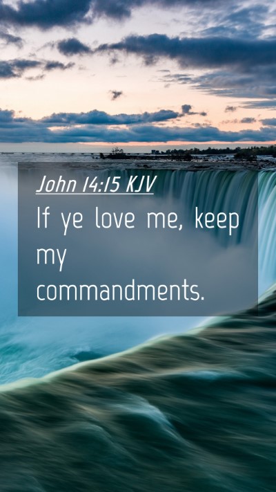 Picture 04 - John 14:15 KJV Mobile Phone Wallpaper - If ye love me, keep my - Mobile Bible Verse Wallpaper