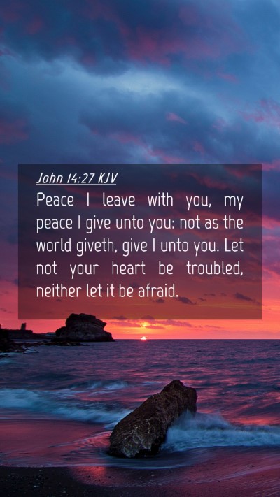 Picture 04 - John 14:27 KJV Mobile Phone Wallpaper - Peace I leave with you, my peace I give unto you: - Mobile Bible Verse Wallpaper