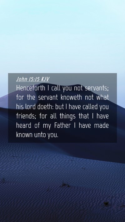 Picture 04 - John 15:15 KJV Mobile Phone Wallpaper - Henceforth I call you not servants; for the - Mobile Bible Verse Wallpaper