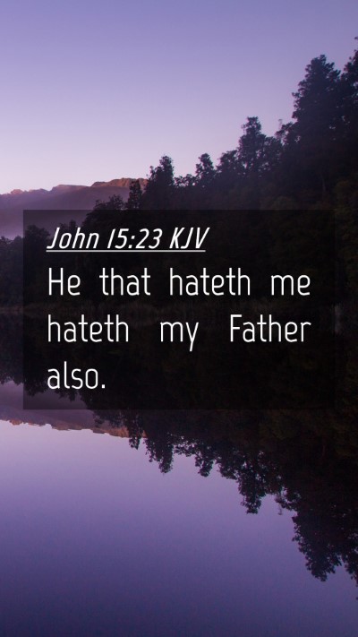 Picture 04 - John 15:23 KJV Mobile Phone Wallpaper - He that hateth me hateth my Father - Mobile Bible Verse Wallpaper