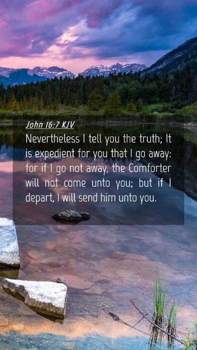 Picture 04 - John 16:7 KJV Mobile Phone Wallpaper - Nevertheless I tell you the truth; It is - Mobile Bible Verse Wallpaper