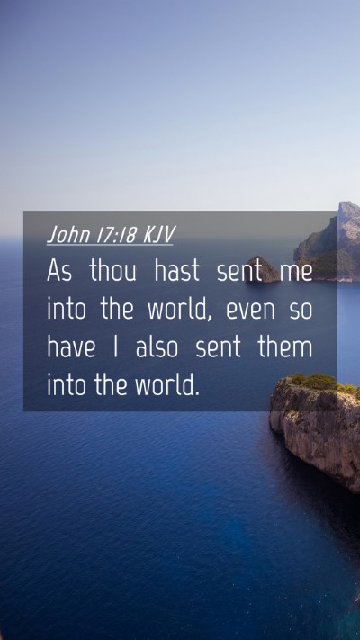 Picture 04 - John 17:18 KJV Mobile Phone Wallpaper - As thou hast sent me into the world, even so have - Mobile Bible Verse Wallpaper