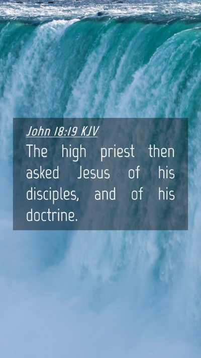 Picture 04 - John 18:19 KJV Mobile Phone Wallpaper - The high priest then asked Jesus of his - Mobile Bible Verse Wallpaper