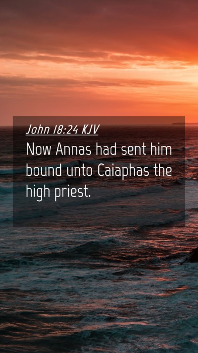 Picture 04 - John 18:24 KJV Mobile Phone Wallpaper - Now Annas had sent him bound unto Caiaphas the - Mobile Bible Verse Wallpaper