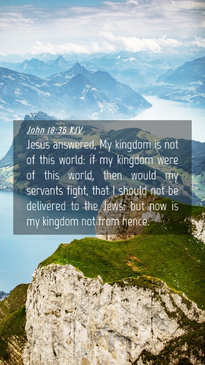 Picture 04 - John 18:36 KJV Mobile Phone Wallpaper - Jesus answered, My kingdom is not of this world: - Mobile Bible Verse Wallpaper