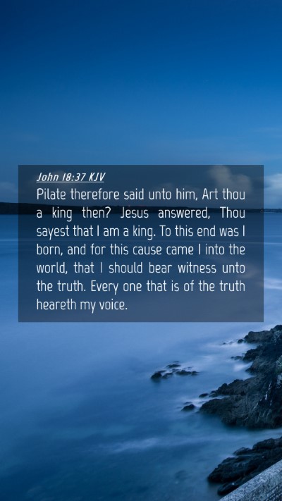 Picture 04 - John 18:37 KJV Mobile Phone Wallpaper - Pilate therefore said unto him, Art thou a king - Mobile Bible Verse Wallpaper