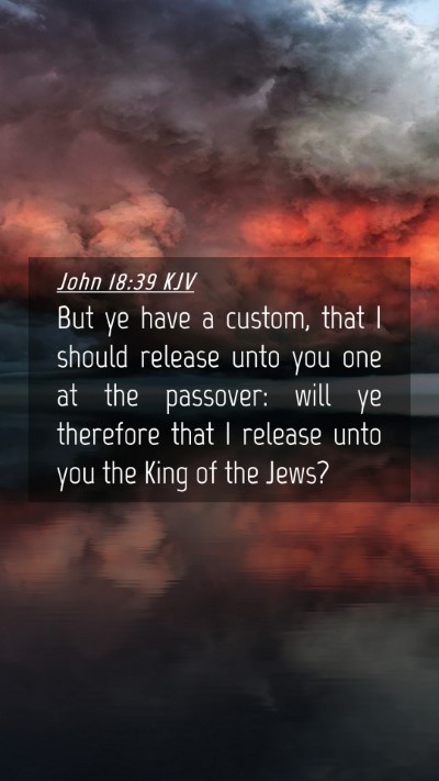 Picture 04 - John 18:39 KJV Mobile Phone Wallpaper - But ye have a custom, that I should release unto - Mobile Bible Verse Wallpaper
