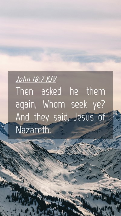 Picture 04 - John 18:7 KJV Mobile Phone Wallpaper - Then asked he them again, Whom seek ye? And they - Mobile Bible Verse Wallpaper