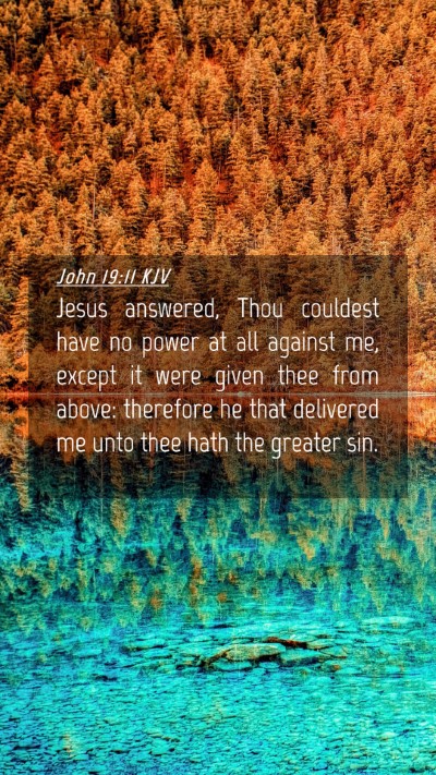 Picture 04 - John 19:11 KJV Mobile Phone Wallpaper - Jesus answered, Thou couldest have no power at - Mobile Bible Verse Wallpaper