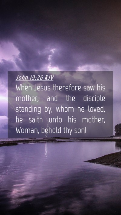 Picture 04 - John 19:26 KJV Mobile Phone Wallpaper - When Jesus therefore saw his mother, and the - Mobile Bible Verse Wallpaper
