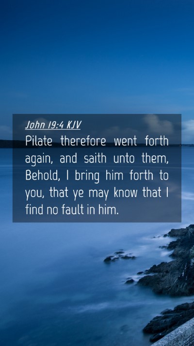 Picture 04 - John 19:4 KJV Mobile Phone Wallpaper - Pilate therefore went forth again, and saith unto - Mobile Bible Verse Wallpaper