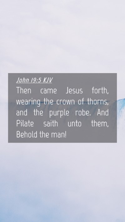 Picture 04 - John 19:5 KJV Mobile Phone Wallpaper - Then came Jesus forth, wearing the crown of - Mobile Bible Verse Wallpaper