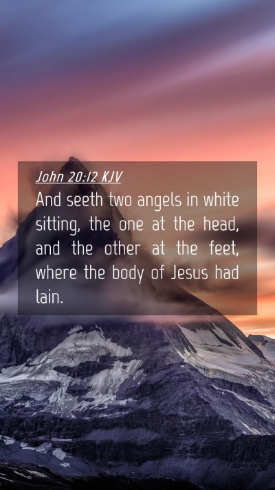 Picture 04 - John 20:12 KJV Mobile Phone Wallpaper - And seeth two angels in white sitting, the one at - Mobile Bible Verse Wallpaper