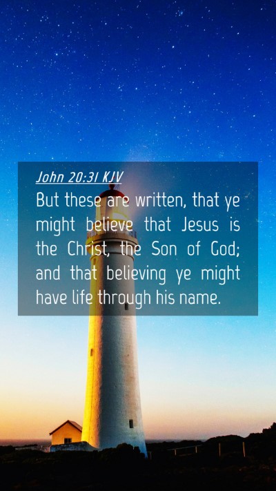 Picture 04 - John 20:31 KJV Mobile Phone Wallpaper - But these are written, that ye might believe that - Mobile Bible Verse Wallpaper