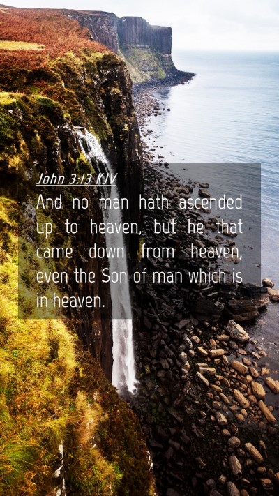 Picture 04 - John 3:13 KJV Mobile Phone Wallpaper - And no man hath ascended up to heaven, but he - Mobile Bible Verse Wallpaper