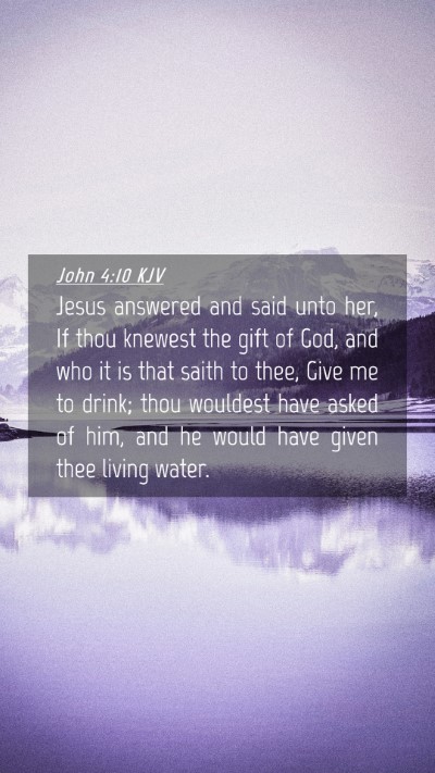 Picture 04 - John 4:10 KJV Mobile Phone Wallpaper - Jesus answered and said unto her, If thou knewest - Mobile Bible Verse Wallpaper