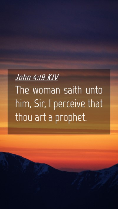 Picture 04 - John 4:19 KJV Mobile Phone Wallpaper - The woman saith unto him, Sir, I perceive that - Mobile Bible Verse Wallpaper