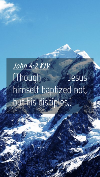 Picture 04 - John 4:2 KJV Mobile Phone Wallpaper - (Though Jesus himself baptized not, but his - Mobile Bible Verse Wallpaper