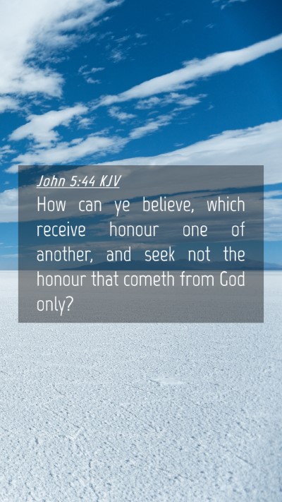 Picture 04 - John 5:44 KJV Mobile Phone Wallpaper - How can ye believe, which receive honour one of - Mobile Bible Verse Wallpaper