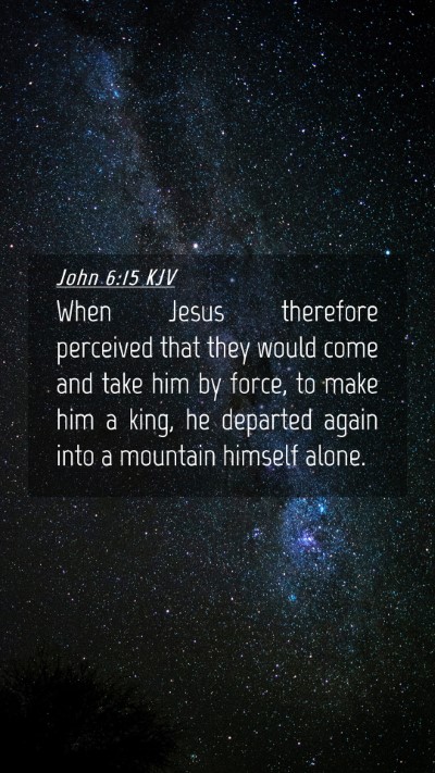 Picture 04 - John 6:15 KJV Mobile Phone Wallpaper - When Jesus therefore perceived that they would - Mobile Bible Verse Wallpaper