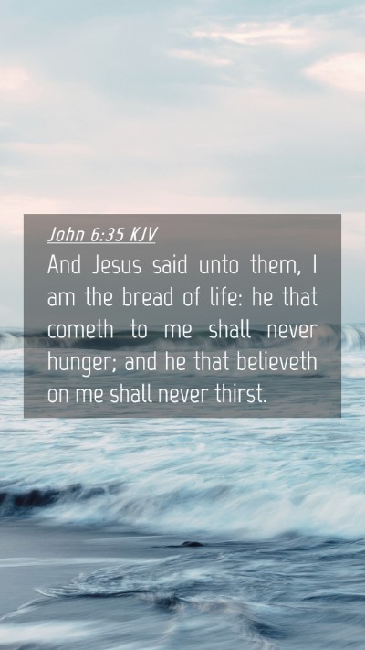 Picture 04 - John 6:35 KJV Mobile Phone Wallpaper - And Jesus said unto them, I am the bread of life: - Mobile Bible Verse Wallpaper