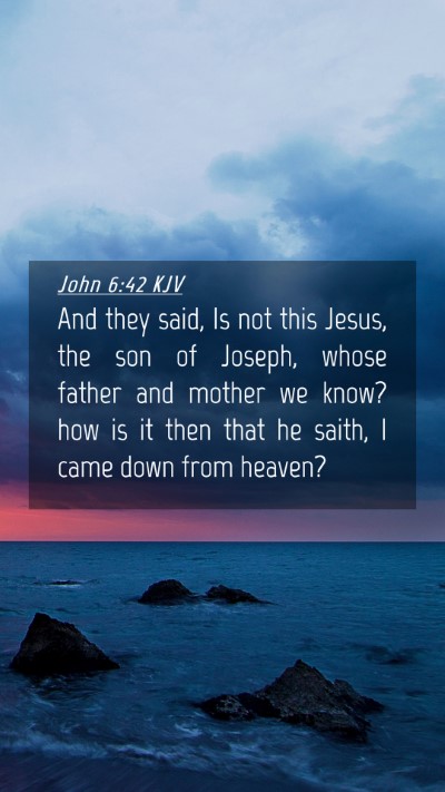 Picture 04 - John 6:42 KJV Mobile Phone Wallpaper - And they said, Is not this Jesus, the son of - Mobile Bible Verse Wallpaper