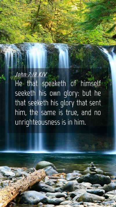 Picture 04 - John 7:18 KJV Mobile Phone Wallpaper - He that speaketh of himself seeketh his own - Mobile Bible Verse Wallpaper
