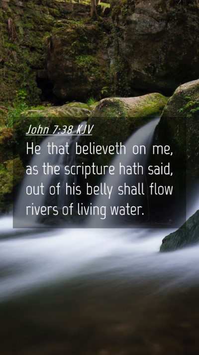 Picture 04 - John 7:38 KJV Mobile Phone Wallpaper - He that believeth on me, as the scripture hath - Mobile Bible Verse Wallpaper