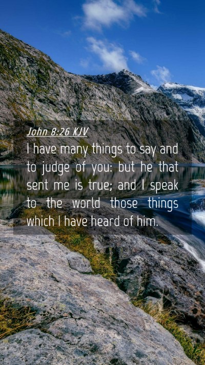 Picture 04 - John 8:26 KJV Mobile Phone Wallpaper - I have many things to say and to judge of you: - Mobile Bible Verse Wallpaper