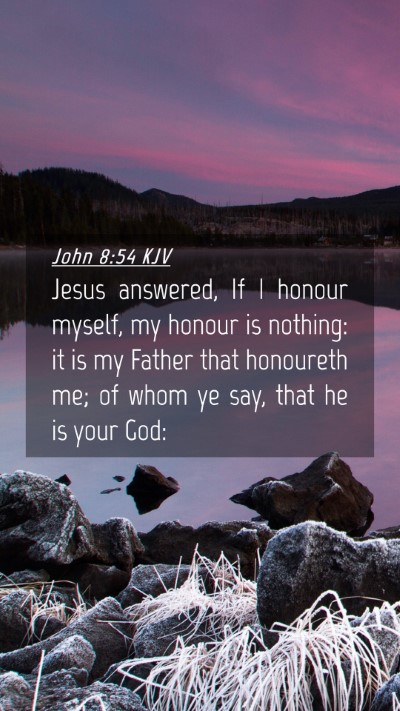 Picture 04 - John 8:54 KJV Mobile Phone Wallpaper - Jesus answered, If I honour myself, my honour is - Mobile Bible Verse Wallpaper