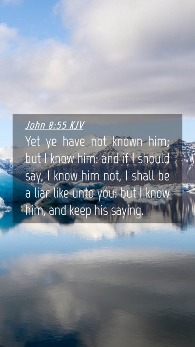 Picture 04 - John 8:55 KJV Mobile Phone Wallpaper - Yet ye have not known him; but I know him: and if - Mobile Bible Verse Wallpaper
