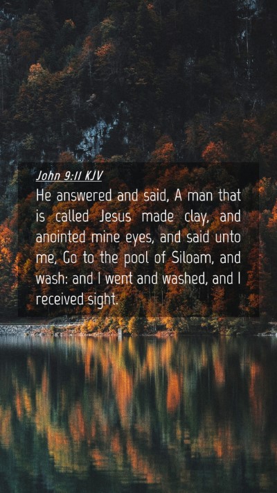 Picture 04 - John 9:11 KJV Mobile Phone Wallpaper - He answered and said, A man that is called Jesus - Mobile Bible Verse Wallpaper