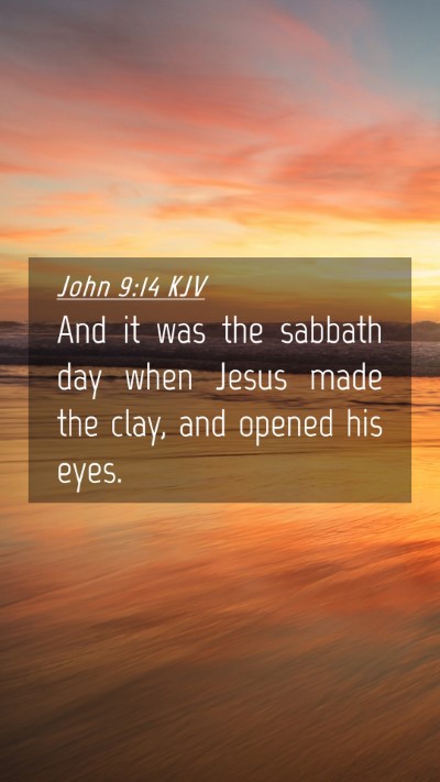 Picture 04 - John 9:14 KJV Mobile Phone Wallpaper - And it was the sabbath day when Jesus made the - Mobile Bible Verse Wallpaper