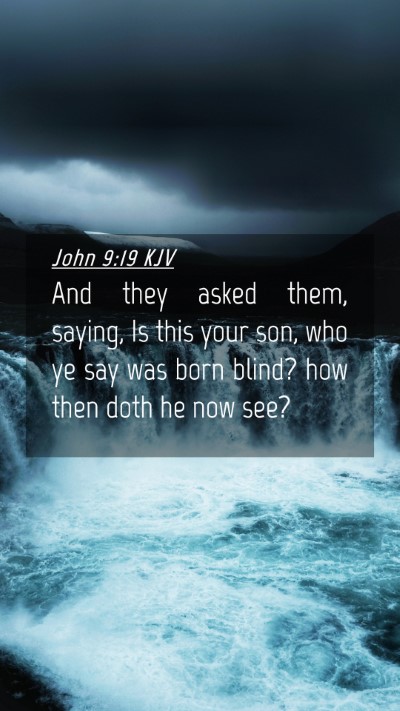 Picture 04 - John 9:19 KJV Mobile Phone Wallpaper - And they asked them, saying, Is this your son, - Mobile Bible Verse Wallpaper