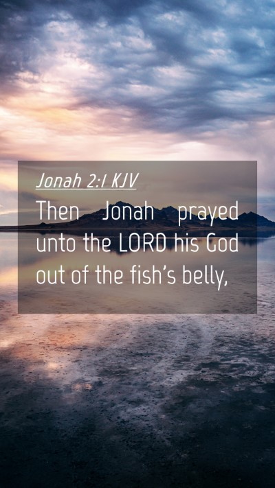 Picture 04 - Jonah 2:1 KJV Mobile Phone Wallpaper - Then Jonah prayed unto the LORD his God out of - Mobile Bible Verse Wallpaper