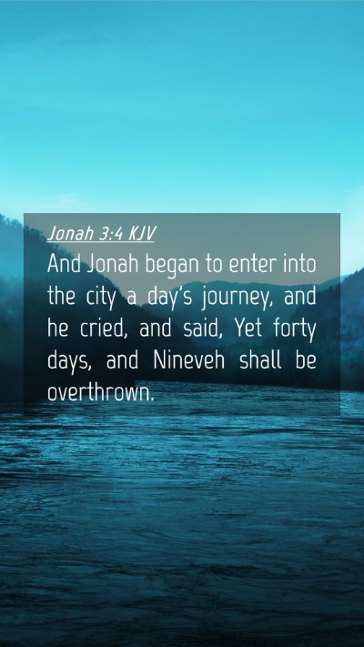 Picture 04 - Jonah 3:4 KJV Mobile Phone Wallpaper - And Jonah began to enter into the city a day's - Mobile Bible Verse Wallpaper