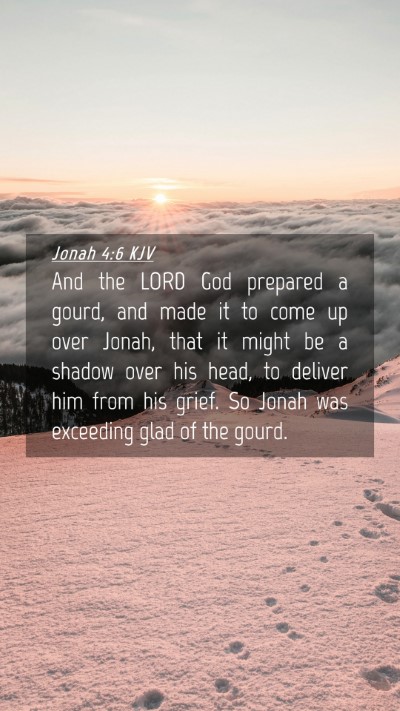 Picture 04 - Jonah 4:6 KJV Mobile Phone Wallpaper - And the LORD God prepared a gourd, and made it to - Mobile Bible Verse Wallpaper