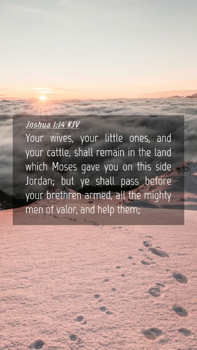 Picture 04 - Joshua 1:14 KJV Mobile Phone Wallpaper - Your wives, your little ones, and your cattle, - Mobile Bible Verse Wallpaper