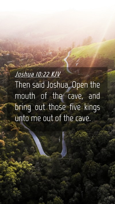 Picture 04 - Joshua 10:22 KJV Mobile Phone Wallpaper - Then said Joshua, Open the mouth of the cave, and - Mobile Bible Verse Wallpaper