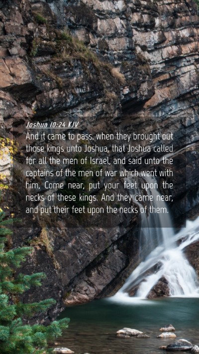 Picture 04 - Joshua 10:24 KJV Mobile Phone Wallpaper - And it came to pass, when they brought out those - Mobile Bible Verse Wallpaper