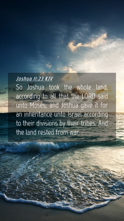 Picture 04 - Joshua 11:23 KJV Mobile Phone Wallpaper - So Joshua took the whole land, according to all - Mobile Bible Verse Wallpaper