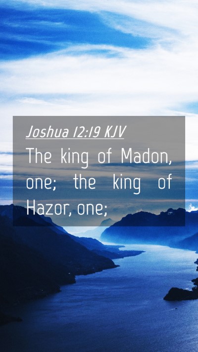 Picture 04 - Joshua 12:19 KJV Mobile Phone Wallpaper - The king of Madon, one; the king of Hazor, - Mobile Bible Verse Wallpaper