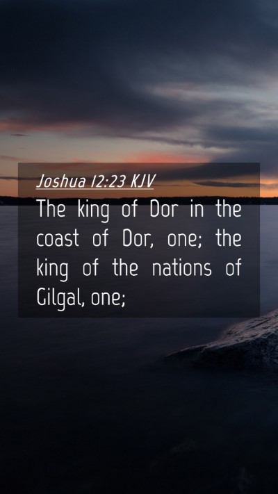 Picture 04 - Joshua 12:23 KJV Mobile Phone Wallpaper - The king of Dor in the coast of Dor, one; the - Mobile Bible Verse Wallpaper